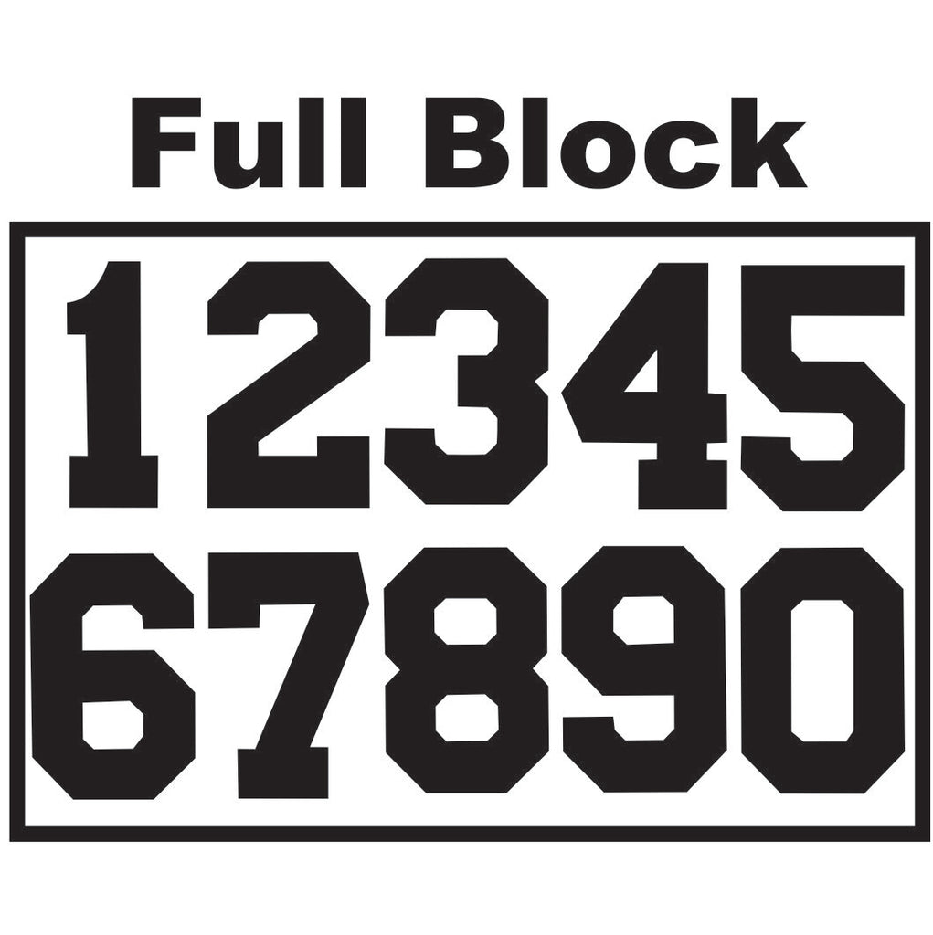Full Block Outline 10 Screen Printing Numbering Stencils